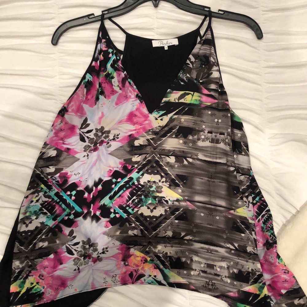 Parker colorful open back tank top